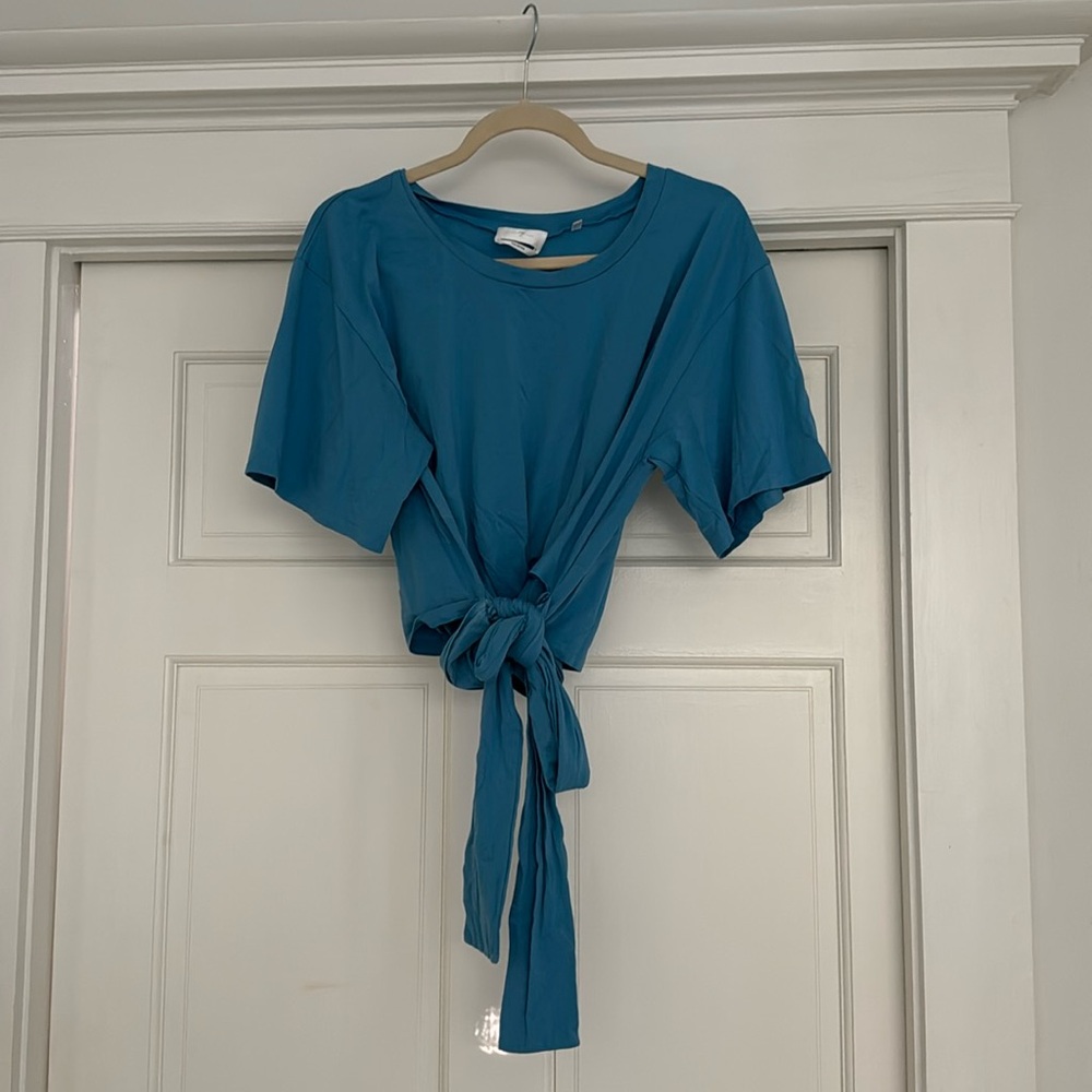 7 for all minkind. Prima Cotton tshirt. Blue. Size M